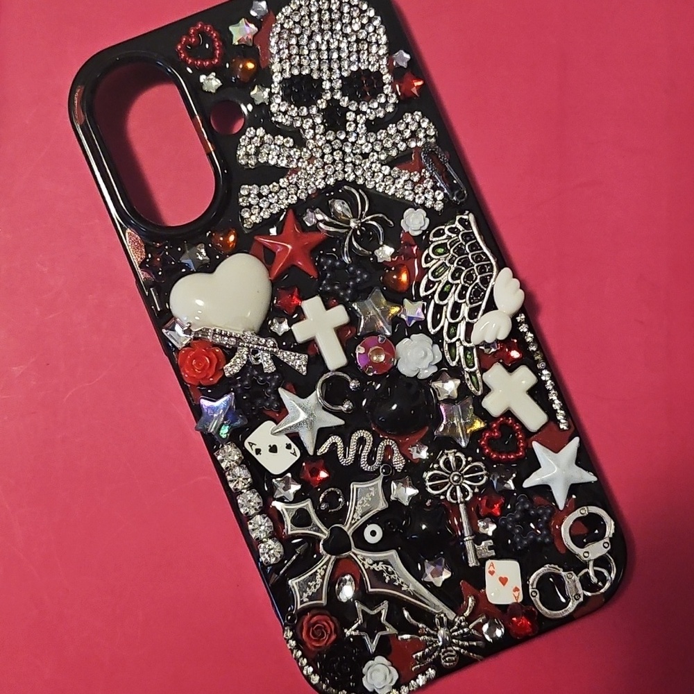 Iphone 16 Junk Case with Rhinestone Accents
